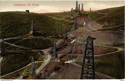 PC U.S. , CA, CALIFORNIA OIL WELLS, Vintage Postcard (b22116)