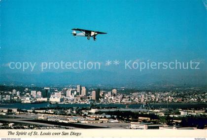 San Diego California The Spirit of St Louis over San Diego