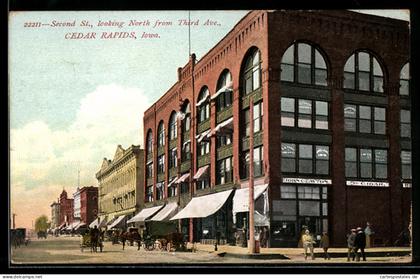 AK Cedar Rapids, IA, Second St., looking North from Third Ave