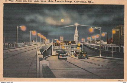 ***  OH ***  OHIO ***  West approach  and  underpass Main avenue Bridge CLEVELAND    written