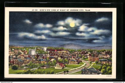 AK Johnson City, TN, Bird`s Eye View at Night