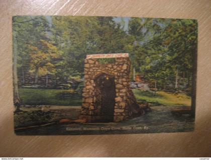 HORSE CAVE Kentucky Entrance Mammoth Onyx Cave cancel BOWLING GREENE 1956 to Sudbury Canada postcard USA