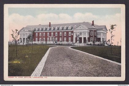 Postcard, United States, Lancaster PA, Henry G. Long Asylum
