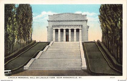 B310 US Lincoln Memorial Hall on Lincoln Farm near Hodgenville Kentucky postcard