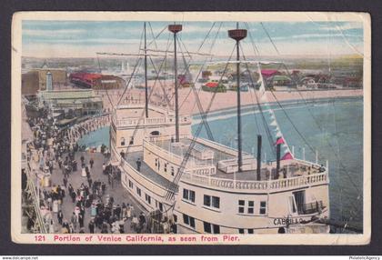 Postcard, United States, Portion of Venice California CA