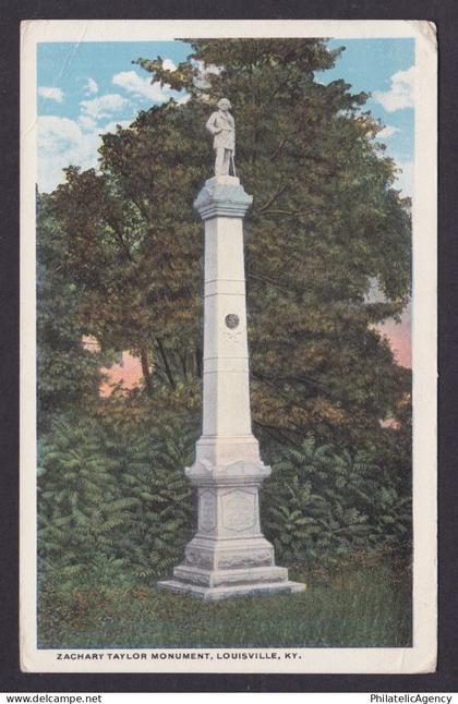 Postcard, United States, Louisville KY, Zachary Taylor Monument
