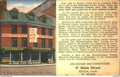 Boston Massachusetts Oyster House