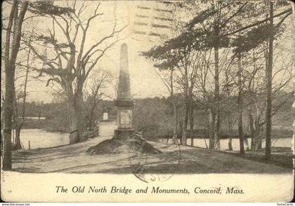 Concord Massachusetts Old North Bridge and Monuments
