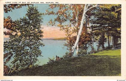 B518 US Long Lake at Bay of Naples Inn Naples Maine 1925 vintage postcard