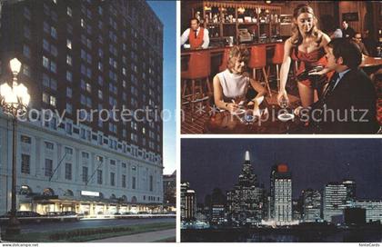 Detroit Michigan Detroit Hiton at Night Bar