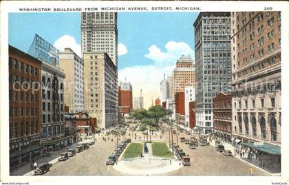 Detroit Michigan Washington Boulevard from Michigan Avenue Autos
