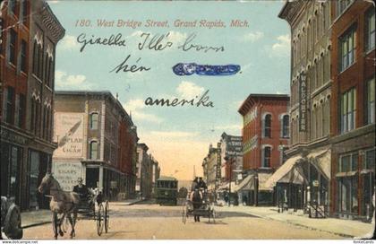 Grand Rapids Michigan West Bridge Street Strassenbahn Kutsche