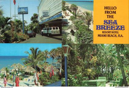 USA - Miami Beach - Sea Breeze Hotel - Viking table - beach - Publicité - CP