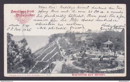 Postcard, United States, Milwaukee WI, Whitefish Bay Resort