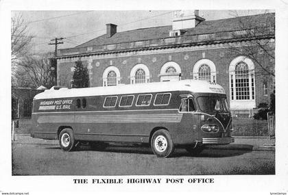 B186 US Flxble Highway Post Office Bus First Trip Muskogee & Oklahoma postcard
