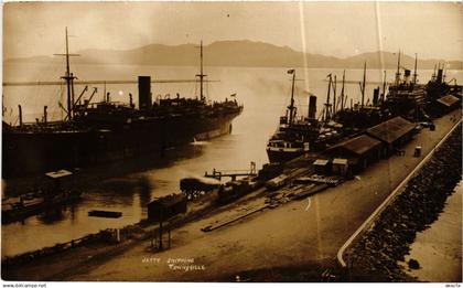 PC US, N CAROLINA,TOWNSVILLE, JETTY SHIPPING, REAL PHOTO POSTCARD (b6399)