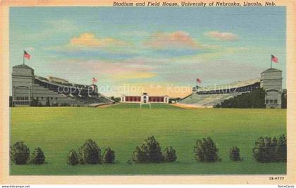 Lincoln Nebraska USA Stadium and Field House University of Nebraska Illustration