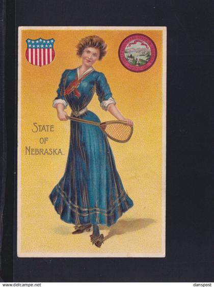 USA Prägekarte State of Nebraska
