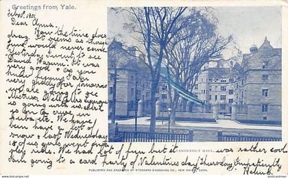 Usa - NEW HAVEN (CT) Yale University - Vanderbilt Hall - PRIVATE MAILING CARD