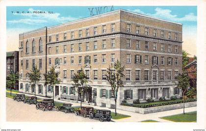 A970 US YWCA Peoria Illinois cars vintage postcard