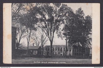 Postcard, United States, Norwalk CT, Paper Mills Burnside