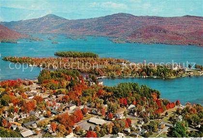 Bolton Landing NY Air view on Lake George