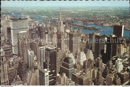 New York City Pan Am Building Chrysler Building UN East River from Empire State