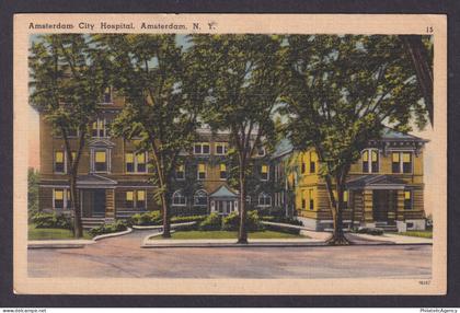 Postcard, United States, Amsterdam NY, Amsterdam City Hospital