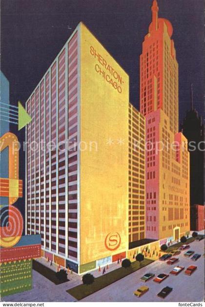 Chicago Illinois Sheraton Chicago Hotel Illustration