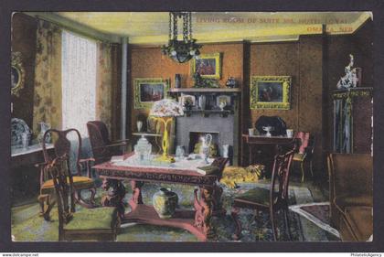 Postcard, United States, Omaha NE, Living Room Of Suite 308, Hotel Loyal