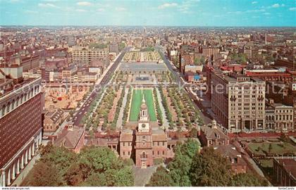Philadelphia Pennsylvania Independence Mall with Independence Hall in the foregr