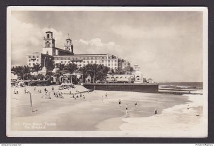Vintage postcard USA Palm Beach FL The Breakers Hotel Luxury Resort Ocean Beach