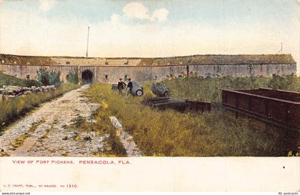 US Florida Pensacola View of Fort Pickens vintage postcard B955