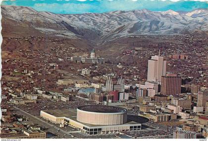 CPM Salt Lake City Utah Aerial view of Salt Lake City