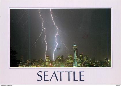 CPM Seattle Lightning Strikes Over the Seattle Skyline