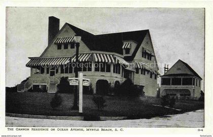 Myrtle Beach South Carolina USA The Cannon Residence on Ocean Avenue