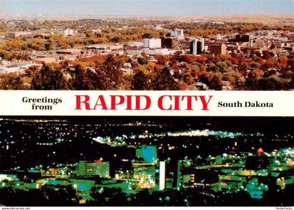 Rapid City South Dakota USA Panorama Stadtansicht bei Nacht