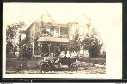 Foto-AK Caldwell, TX, T. F. Gilleys Residence, Automobil