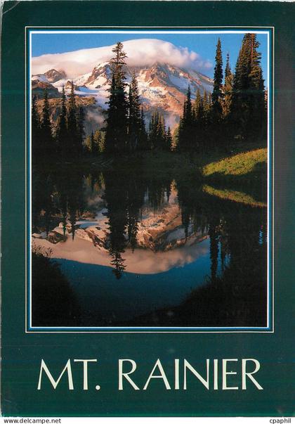 CPM MT Rainier National Park View of MT Rainier From on the Mirror Lakes