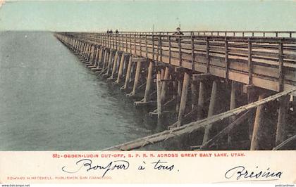 Usa - Utah - Ogden-Lucin cut-off - S.P.R.R. Across Great Salt Lake