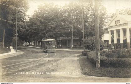 PC US, VERMONT, BENNINGTON, LINCOLN SQUARE, REAL PHOTO POSTCARD (b5487)