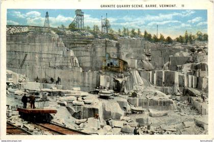 Vermont - Granite Quarry Scene - Barre