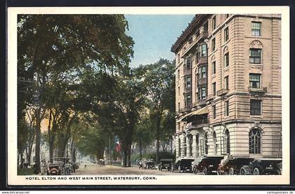 AK Waterbury, CT, Hotel Elton and West Main Street