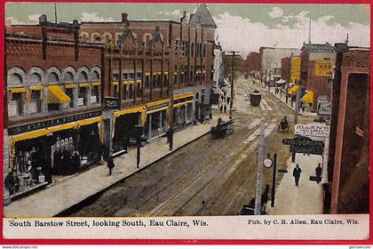 ak8540 - USA - VINTAGE POSTCARD - Wisconsin, Eau Claire, South Barstow Street