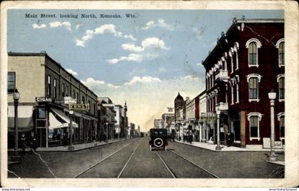 CPA Kenosha, Wisconsin, USA, Main Street, Blick nach Norden
