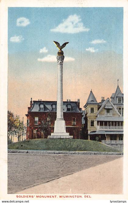 A990 US Soldiers' Monument Wilmington Delaware vintage postcard