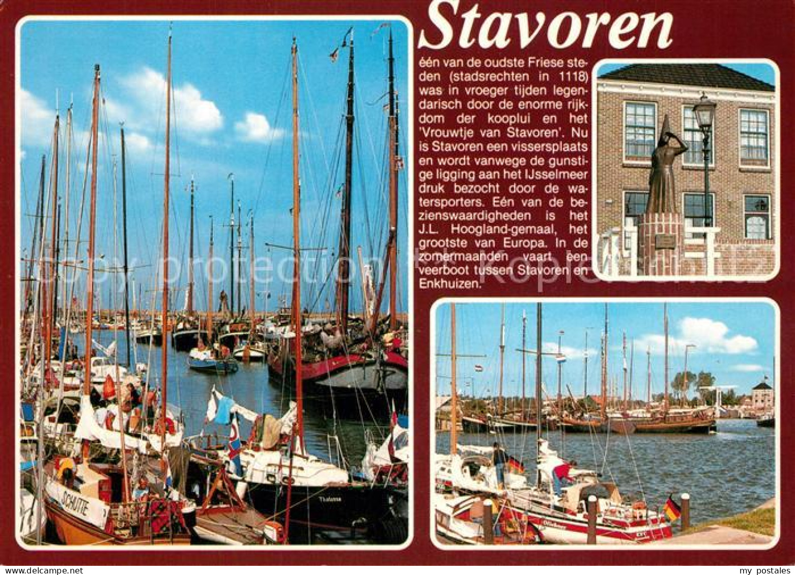Stavoren Hafen Segelschiffe Yachten Denkmal
