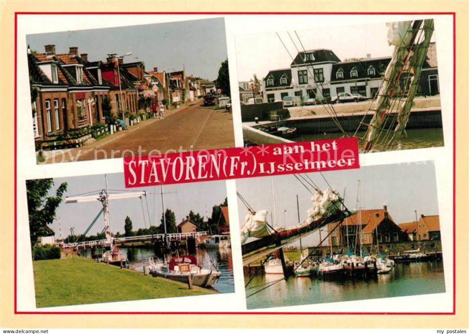 Stavoren Teilanischten Hafen Kanal Bruecke