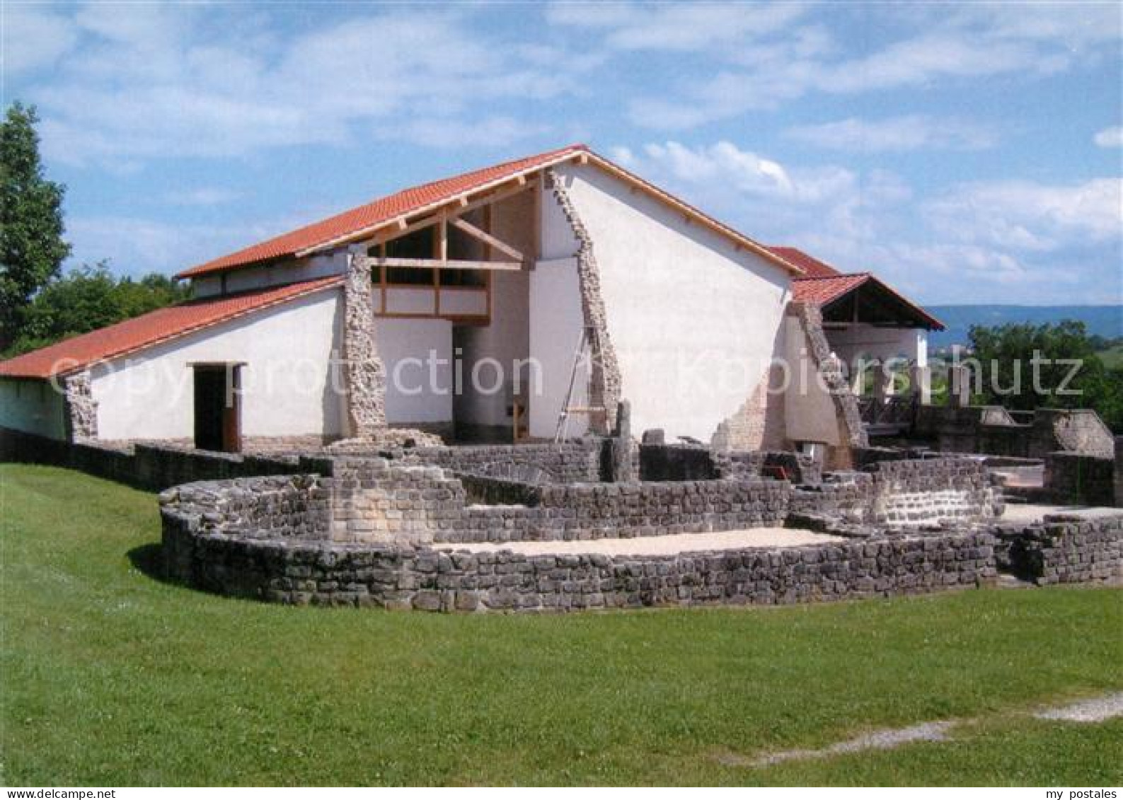 Stein Hechingen Roemisches Freilichtmuseum Hauptgebaeude