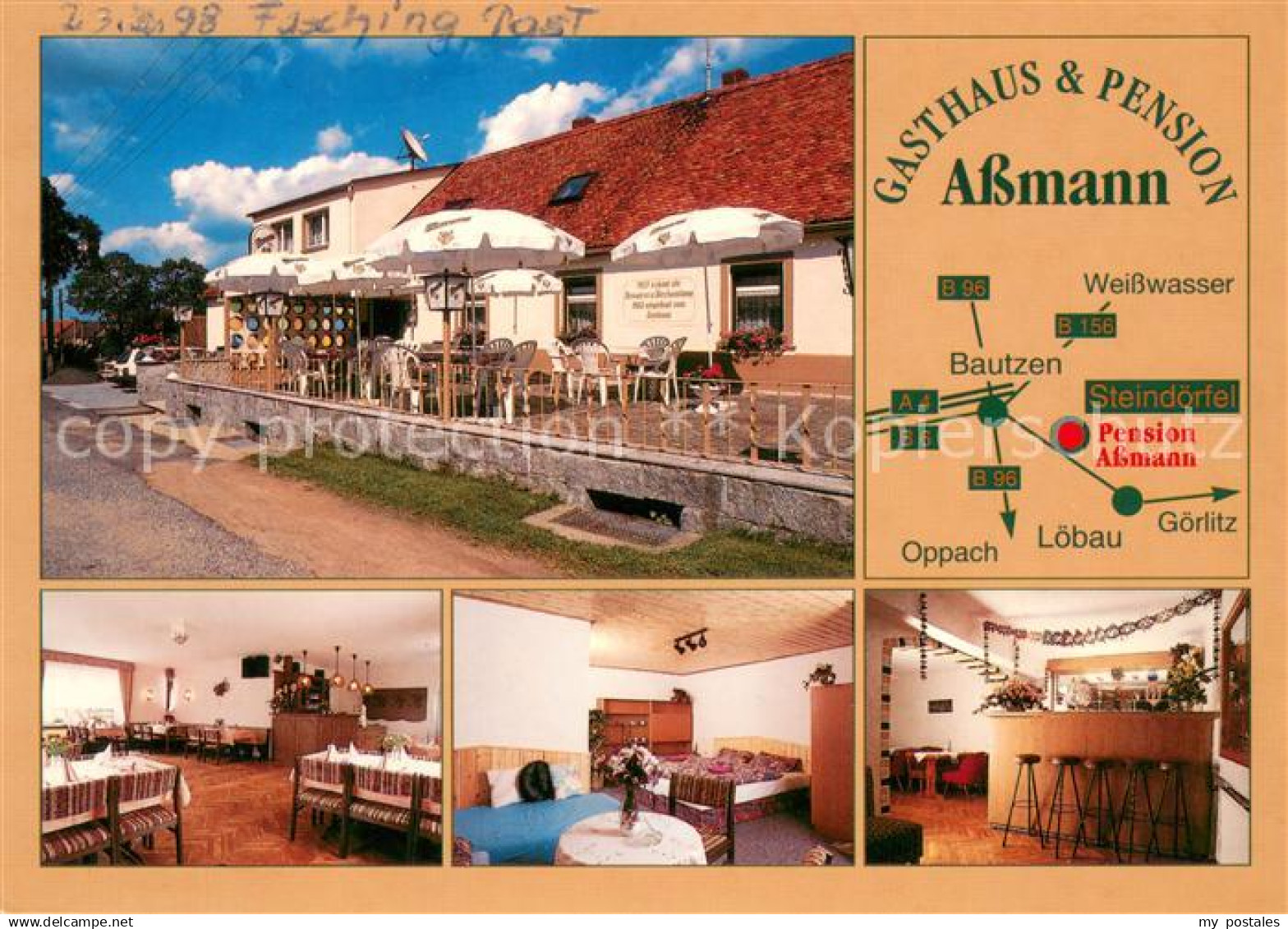 Steindoerfel Hochkirch Gasthaus Pension Assmann Gastraum Fremdenzimmer